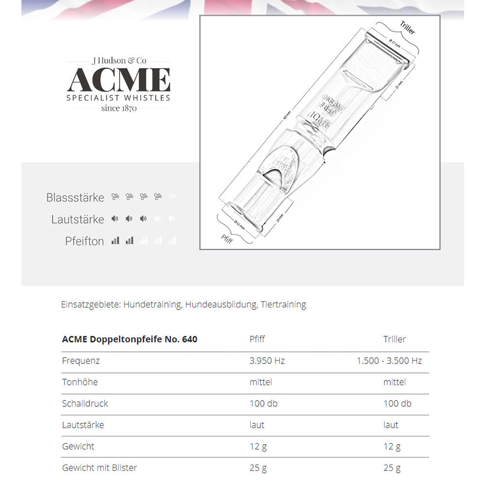 ACME 640  Doppeltonpfeiffe